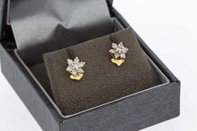 Diamant Ohrstecker 14 Karat Gold - 0,7 cm