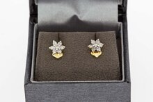 Diamant Ohrstecker 14 Karat Gold - 0,7 cm