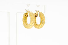 Gepr&auml;gte Ohrringe 18 Karat Gold - 2 cm