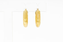 Gepr&auml;gte Ohrringe 18 Karat Gold - 2 cm