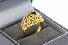 Vintage Granat Gold Ring 585 - 17,4 mm