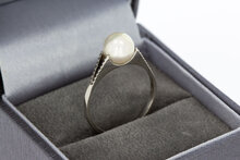 Vintage Perlenring 18 Karat Wei&szlig;gold  - 16,7 mm