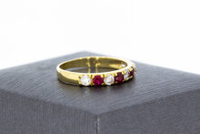 18 Karat Gold Edelstein Vorsteckring - 16,6 mm