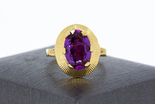 Amethyst-Ring 18 Karat Gold - 18,1 mm