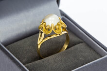 Solit&auml;r Perlenring 18 Karat Gold - 17,1 mm