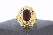 Vintage Granat Gold Ring 14 Karat - 17,5 mm