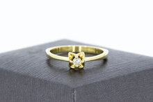 Diamantring aus 14 Karat Gold - 17 mm