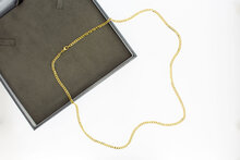 Flache  585 Gold Panzerkette- 60,4 cm