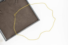 Geflochtene Kette 585 Gold - 54,5 cm