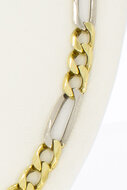 Bicolor Figaro Kette aus 14 Karat Gold - 65,4 cm