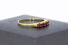 585 Gold Vorsteckring Damen mit Rubin - Ringgr&ouml;&szlig;e 54