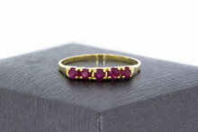 585 Gold Vorsteckring Damen mit Rubin - Ringgr&ouml;&szlig;e 54
