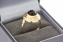 Granat Goldring 14 Karat - 17,2 mm