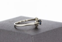 Saphir Ring 14 Karat Wei&szlig;gold - 16,4 mm