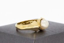 Perlenring 14 Karat Gold - Ringgr&ouml;&szlig;e 17,5 mm