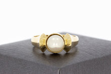 Perlenring 14 Karat Gold - Ringgr&ouml;&szlig;e 17,5 mm