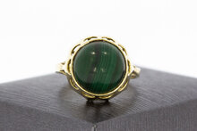 Malachit Ring 14 Karat Gold - 18,4 mm