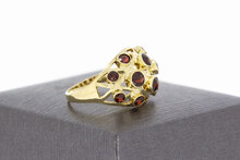 Vintage 585 Gold Ring Damen mit Granat - Ringgr&ouml;&szlig;e 57, 3,3 g
