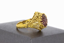 Amethyst Marquis Ring 18 Karat Gold - 18 mm
