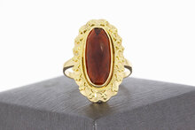 Vintage 585 Granat Gold Ring - 19,5 mm