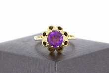 Amethyst Gold Ring 1Karat - 19,2 mm