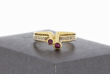 14 Karat Gold Edelstein Ring - 17,4 mm