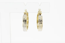 Versace-Stil Ohrringe 585 Gold - 2,3 cm