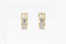 14 Karat Gold Creolen mit Zirkonia - 1,3 cm