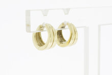 Bicolor Creolen 14 Karat Gold - 1,3 cm