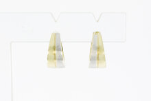 Bicolor Creolen 14 Karat Gold - 1,3 cm