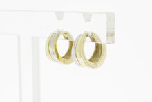 Bicolor Creolen 14 Karat Gold - 1,3 cm