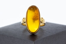 Vintage Bernstein Ring 585 Gold - 16,1 mm
