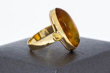 Vintage Bernstein Ring 585 Gold - 16,1 mm