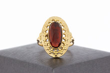 Vintage Granat Ring 14 Karat Gold - 17,9 mm