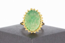 Vintage Aventurin Ring 14 Karat Gold - 19,2 mm