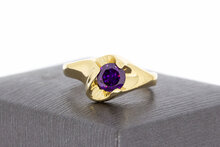 Amethyst- Ring 14 Karat Gold - 17,9 mm