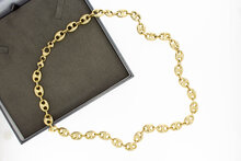 Anker 750 Gelb Goldene Kette - 62,5 cm