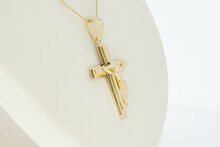 Herren Kreuz Anh&auml;nger 585 Gold - 4,3 cm