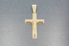 Herren Kreuz Anh&auml;nger 585 Gold - 4,3 cm