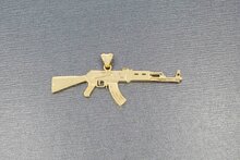 Herren Anh&auml;nger AK47 14 Karat - 4,7 cm