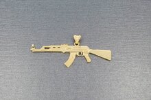 Herren Anh&auml;nger AK47 14 Karat - 4,7 cm
