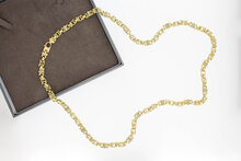 Flache 585 Gold Herren K&ouml;nigskette - 73 cm