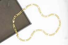 Goldkette Figaro 14 Karat - L&auml;nge 61 cm