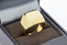 585 Goldene M&auml;nner Siegelring - 18,3 mm