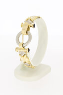 Bicolor Damenarmband  585 Gold - 19,5 cm