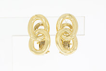 14 Karat Gold Design Ohrclips f&uuml;r Damen - 2 cm