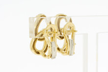 14 Karat Gold Design Ohrclips f&uuml;r Damen - 2 cm