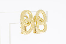 14 Karat Gold Design Ohrclips f&uuml;r Damen - 2 cm