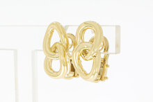 14 Karat Gold Design Ohrclips f&uuml;r Damen - 2 cm