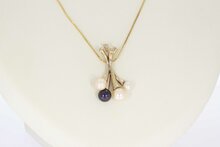 18 Karat  Damen Perlenanh&auml;nger - 3,1 cm